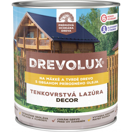 DREVOLUX DECOR - tenkovrstvá lazúra s obsahom prírodného oleja