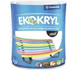 EKOKRYL MAT V2045 - matná vodou riediteľná farba na drevo a kov