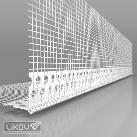 LK-LP PVC lišta plastová rohová s prelisom a sieťkou VERTEX